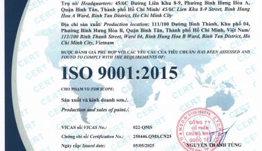 ISO 9001:2015 – Cam Kết Chất Lượng